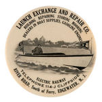 POCKET MIRROR FOR EARLY BOAT AND GASOLINE ENGINE DEALER.