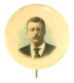 THEODORE ROOSEVELT FULL COLOR UNLISTED PORTRAIT BUTTON.
