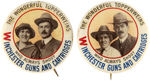 WINCHESTER PAIR OF PHOTO PLATE BUTTONS FROM HAKE'S COLLECTIBLE PIN-BACK BUTTONS 1896-1986.