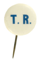 "T.R." THEODORE ROOSEVELT INITIAL BUTTON.