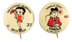 "BETTY BOOP" AND "HAROLD TEEN" FROM NUMBERED SET AND HAKE COLLECTION/CPB.