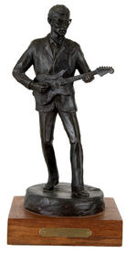 "BUDDY HOLLY - GRANT SPEED" RARE LIMITED EDITION CAST METAL STATUE.