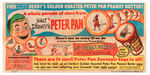 "PETER PAN PEANUT BUTTER SOUVENIR CAPS" LOT WITH AD.