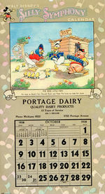 "MICKEY MOUSE PRESENTS WALT DISNEY'S SILLY SYMPHONY CALENDAR 1938" W/VERY RARE ENVELOPE.