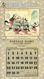 "MICKEY MOUSE PRESENTS WALT DISNEY'S SILLY SYMPHONY CALENDAR 1938" W/VERY RARE ENVELOPE.