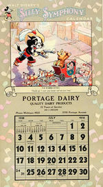 "MICKEY MOUSE PRESENTS WALT DISNEY'S SILLY SYMPHONY CALENDAR 1938" W/VERY RARE ENVELOPE.