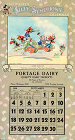 "MICKEY MOUSE PRESENTS WALT DISNEY'S SILLY SYMPHONY CALENDAR 1938" W/VERY RARE ENVELOPE.