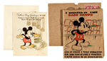 MICKEY MOUSE CHRISTMAS/FATHER'S DAY CARDS.