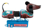 "TEENIE WEENIE" DACHSHUND BOXED BATTERY OPERATED TIN LITHO TOY.