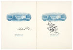 “RICHARD NIXON”AND “GOD BLESS YOU BILLY GRAHAM” SIGNED PAIR OF WHITE HOUSE SUNDAY SERVICE PROGRAMS.