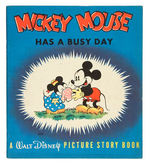 "MICKEY MOUSE HAS A BUSY DAY PICTURE STORY BOOK."