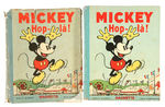 MICKEY/MINNIE MOUSE FRENCH HACHETTE TWO-IN-ONE POP-UP BOOK W/DUST JACKET.