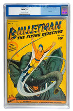 "BULLETMAN THE FLYING DETECTIVE" #16 FALL, 1946 CGC 7.0 TAN TO OFF-WHITE PAGES.