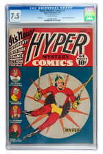 "HYPER MYSTERY COMICS" #1 MAY, 1940 CGC 7.5 OFF-WHITE PAGES.
