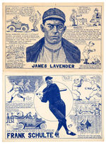 “JAMES LAVENDER/FRANK SCHULTE” 1914 POSTCARD PAIR.