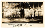 “IRA BIDWELLS KANSAS CITY RED SOX 1914” REAL PHOTO POSTCARD.