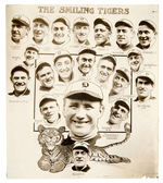 THE DETROIT TIGERS “THE SMILING TIGERS” 1909 SOUVENIR PHOTO INCLUDING TY COBB.