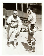 BABE DIDRIKSON WITH BURLEIGH GRIMES 1934 NEWS SERVICE PHOTO.