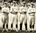 “VARSITY VS. UNIVERSITY OF JAPAN” 1921 FRAMED PANORAMIC PHOTO.