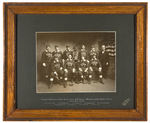 CENTRAL RAILROAD OF NEW JERSEY BASE BALL TEAM SEASON 1906 FRAMED VINTAGE PHOTO.