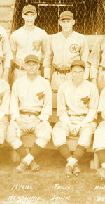 “ROCHESTER RED WINGS 1929” FRAMED VINTAGE PANORAMIC TEAM PHOTO.