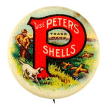 "USE PETERS SHELLS" WITH BIRD DOG FLUSHING 3 BIRDS.