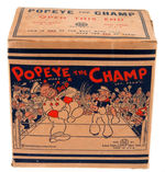 "POPEYE THE CHAMP" BOXED MARX WIND UP TOY.