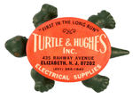 TURTLE PAPERWEIGHT ISSUED FOR FIRM "TURTLE & HUGHES ELECTRICAL SUPPLIES."