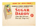 “SUGAR DADDY FAMOUS COMIC CHARACTERS” DISPLAY CARD.