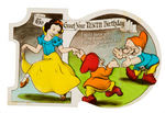 “MICKEY MOUSE/SNOW WHITE” HIGH QUALITY GROUP OF SEVEN DIE-CUT BIRTHDAY CARDS.