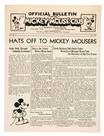 “OFFICIAL BULLETIN OF THE MICKEY MOUSE CLUB” VOL. 1 NO. 17 THEATER OWNERS PROMO NEWSLETTER.