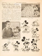 “OFFICIAL BULLETIN OF THE MICKEY MOUSE CLUB” VOL.  2 NO. 15 THEATER OWNERS PROMO NEWSLETTER.