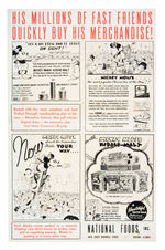 “MICKEY MOUSE KIDDIE-MALT” LARGE PROMO FOLDER AND WHOLESALE ORDER CARD.