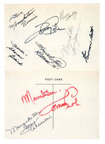 “MICKEY MOUSE CLUB” AUTOGRAPHED CARD PAIR AND ANNUAL.