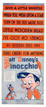 “PINOCCHIO SOUVENIR ALBUM” AND SHEET MUSIC LOT OF NINE.