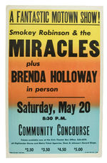 "SMOKEY ROBINSON & THE MIRACLES" MOTOWN CONCERT POSTER.