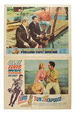 ELVIS PRESLEY "FOLLOW THAT DREAM/FUN IN ACAPULCO" LOBBY CARD SETS.