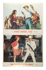 ELVIS PRESLEY "STAY AWAY, JOE/THE TROUBLE WITH GIRLS" LOBBY CARD SETS.