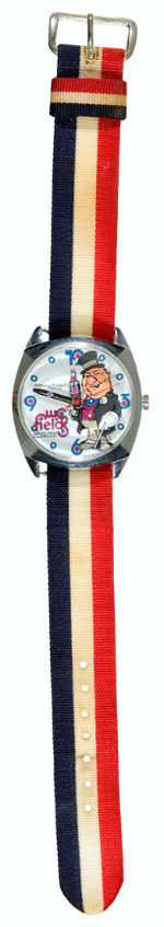 “W.C. FIELDS” WRIST WATCH BY DIRTY TIME COMPANY.