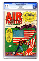 AIR FIGHTERS COMICS V2 #5 FEBRUARY 1944 CGC 5.5 OFF-WHITE PAGES.