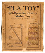 "PLA-TOY SELF-OPERATING GRAVITY MARBLE TOY."