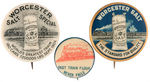 FOOD PRODUCT EARLY 1900s BUTTONS PICTURING TRAINS.