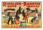 RINGLING BARNUM & BAILEY'S TERRELL JACOBS BLACK LEOPARDS CIRCUS POSTER.