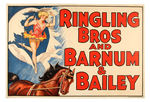 RINGLING BARNUM & BAILEY CIRCUS EQUESTRIAN PERFORMER POSTER.