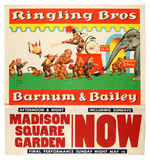 RINGLING BARNUM & BAILEY LAWSON WOOD MONKEYS CIRCUS POSTER.