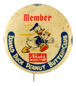 "DONALD DUCK PEANUT BUTTER CLUB/MEMBER" RARE LITHO.