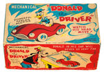 "DONALD THE DRIVER" LINEMAR VERSION WINDUP TOY BOX.