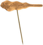 RARE VARIETY OF THE THEODORE ROOSEVELT BIG STICK AS FIGURAL STICKPIN.