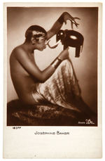 JOSEPHINE BAKER TOPLESS REAL PHOTO POSTCARD.