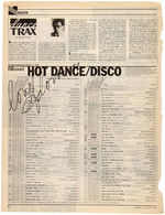 MADONNA SIGNED "BILLBOARD HOT DANCE/DISCO" CHART PAGE.